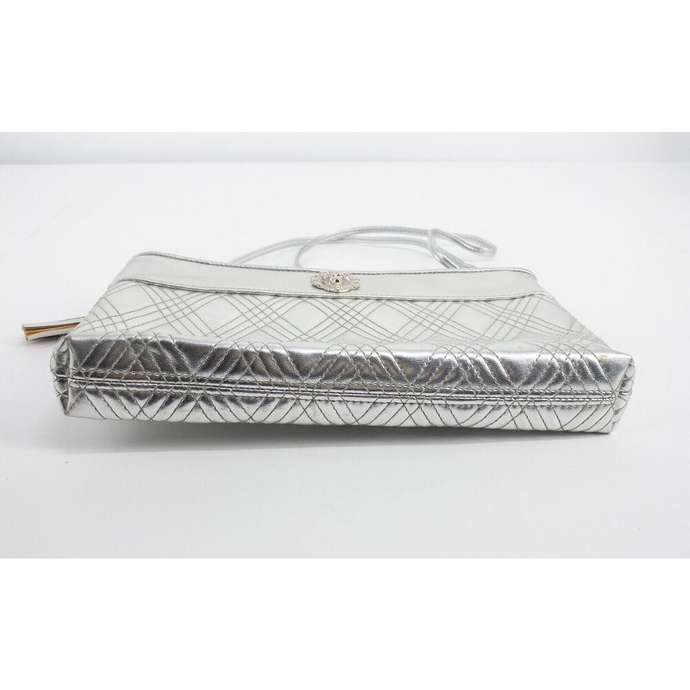 Warren Reed Bag Silver Lion Head Tassel Shoulder Bag Clutch Removable Strap - Picture 3 of 16